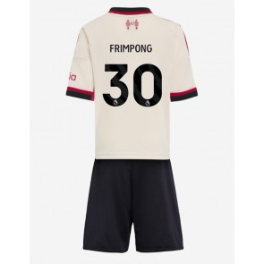 Liverpool Jeremie Frimpong #30 Segunda Equipación Niños 2025-26 Manga Corta (+ Pantalones cortos)